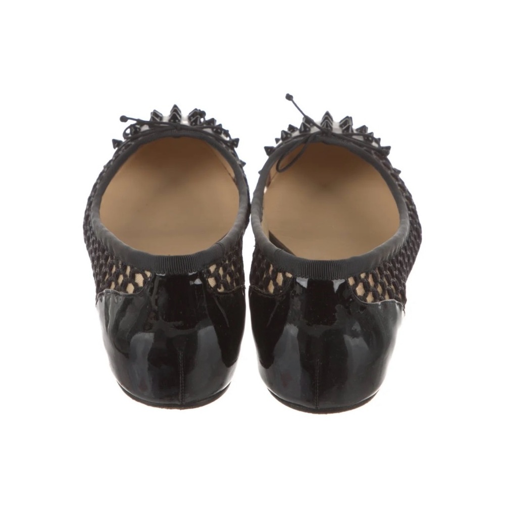 Black Mesh Studded Flats - Picture 4 of 6